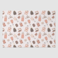 Pink and Brown Luggage Suitcase Travel Pattern
