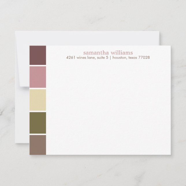 Pink and Brown Modern Decorative Colour Blocks (Front)