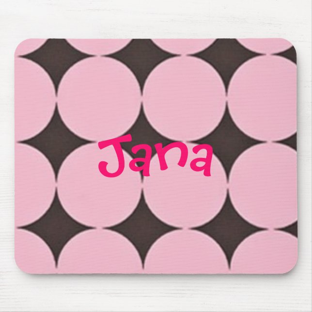 Pink and Brown mouse pad customised (Front)