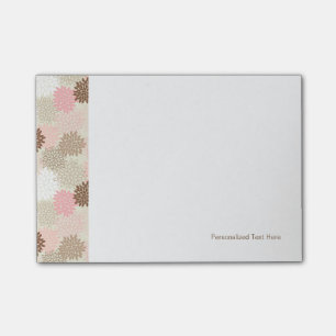 Pink And Brown Mum Pattern Post-it Notes