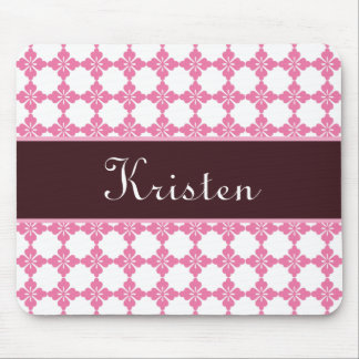 Pink And Brown Personalised Mousepad