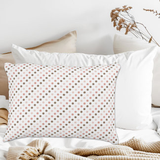 Pink and Brown Polka Dot Accent Pillow