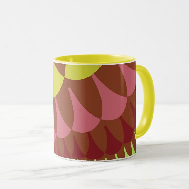 Pink and Brown Scales Mug (Front Right)