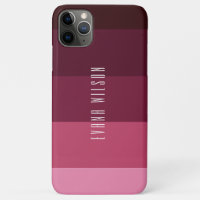 Pink and Brown Stripes ColorBlock Personalise Name
