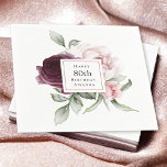 Pink and Burgundy Floral 80th Birthday Napkin<br><div class="desc">Beautiful watercolor roses botanical paper napkins for celebrating an 80th birthday. This design features a floral bouquet in the centre of the design that you can personalise with the guest of honour's name and age (use any age!) or other desired text. Colours include pale blush pink, deep burgundy red and...</div>