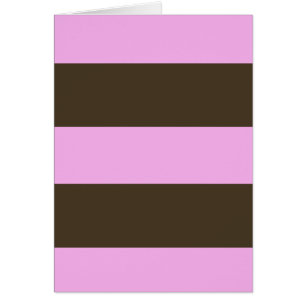 Pink and Chocolate Brown Wide Stripes by STaylor