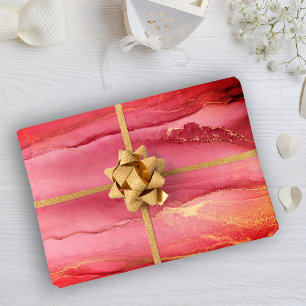 Pink and Coral Abstract Wrapping Paper