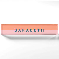 Pink and Coral Colour Block Personalised