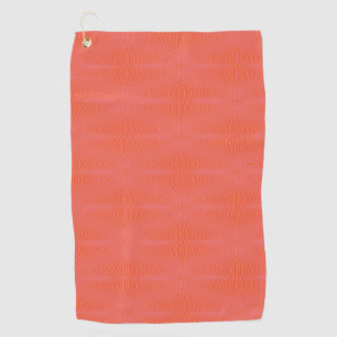 Pink and Coral Wavy Stripe Pattern Modern Abstra Golf Towel