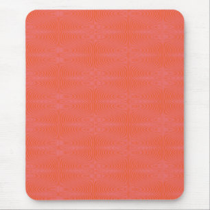 Pink and Coral Wavy Stripe Pattern Modern Abstra Mouse Pad