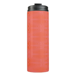 Pink and Coral Wavy Stripe Pattern Modern Abstra Thermal Tumbler