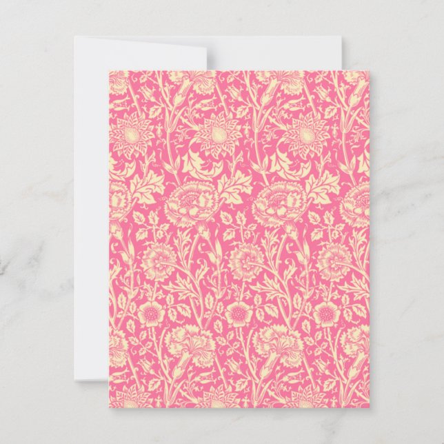Pink and Cream Carnation Vintage Print (Front)