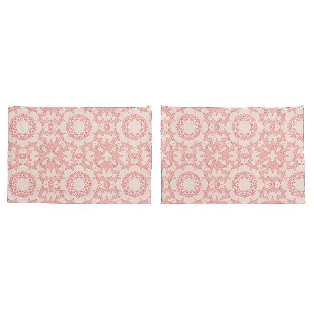 Pink And Cream Farmhouse  Pillowcase (Back-Set)