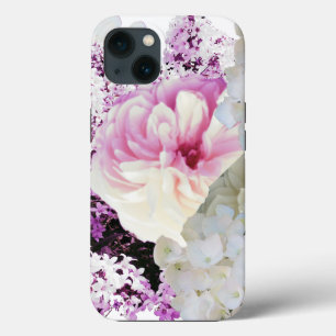 Pink and Cream Floral iPhone 13 Case