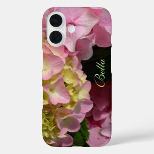 Pink and Cream Hydrangeas iPhone 16 Case