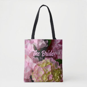 Pink and Cream Hydrangeas the Bride Tote Bag