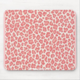 Pink and Cream Leopard Print Gifts Mouse Pad