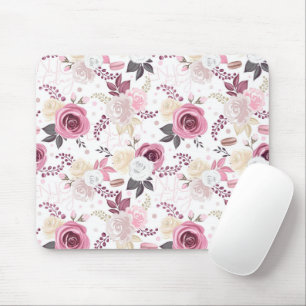 Pink and Cream Roses Mousepad