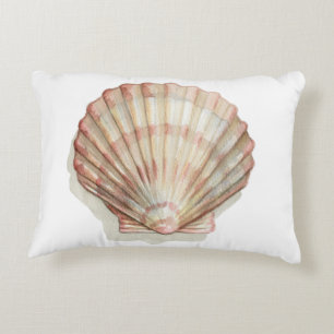 Pink and Cream Seashell Decorative Cushion