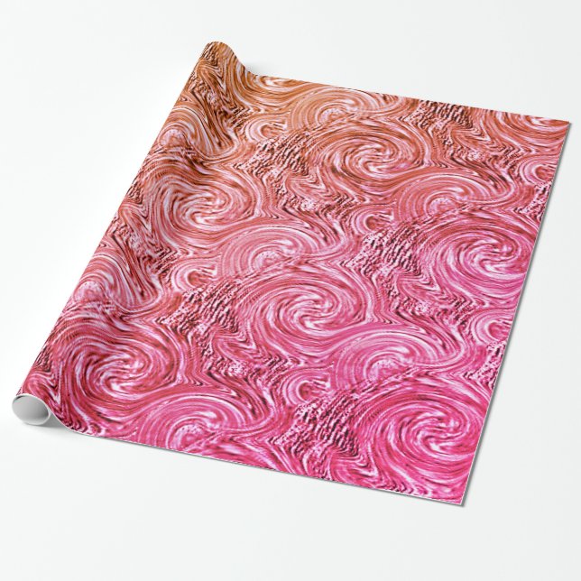 Pink and Cream Wrapping Paper (Unrolled)