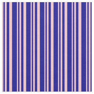 Pink and Dark Blue Lined/Striped Pattern Fabric