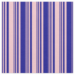 Pink and Dark Blue Striped Pattern Fabric