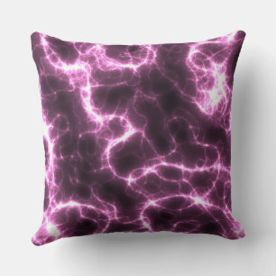 Pink and Dark Purple Marble abstract Cushion