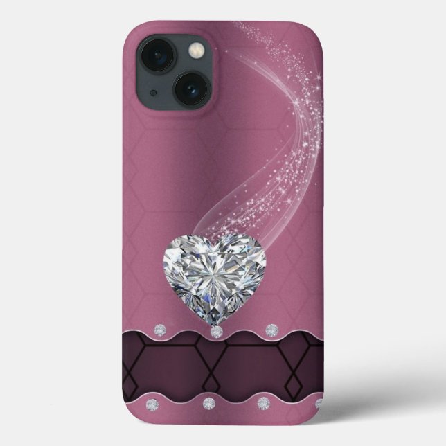 Pink and Diamond Case-Mate iPhone Case (Back)