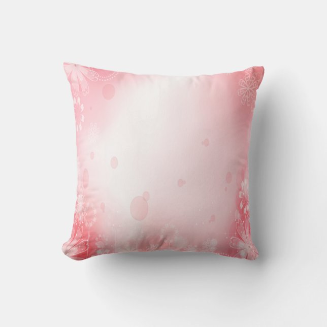 Pink and Floral Pillow (Front)