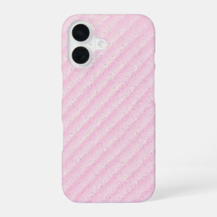 Pink and Glitter Diagonal Stripe Phone Case