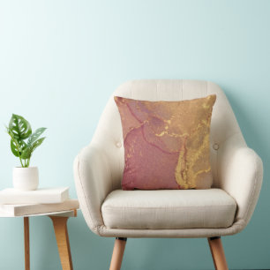 Pink and gold abstract glitter  cushion
