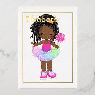 Pink and Gold African American Candy Tutu Birthday