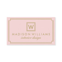 Pink and Gold Art Deco Monogram