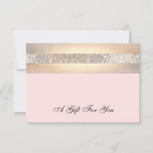 Pink and Gold Beauty Salon Gift Certificate