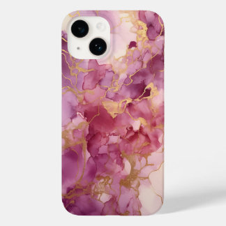 Pink and gold Case-Mate iPhone 14 case