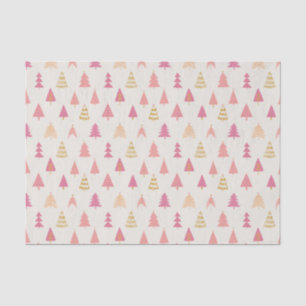 Pink and Gold Christmas Trees  Tissue Paper