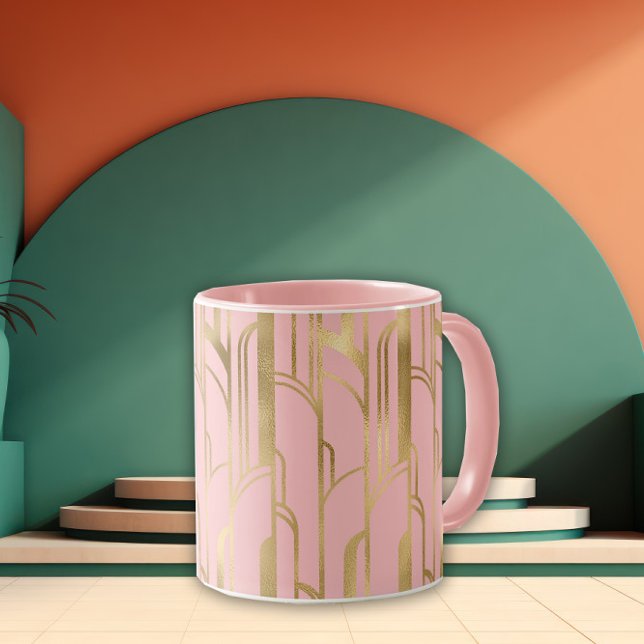 Pink and Gold Deco Dreams Mug (Creator Uploaded)
