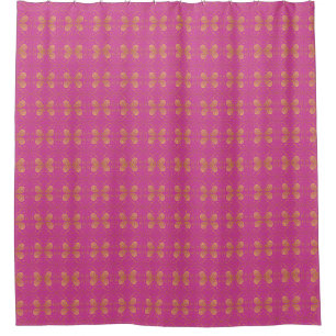 Pink and Gold Design Shower Curtain