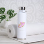 Pink and Gold Elegant Butterfly Cute Elegant Water Bottle<br><div class="desc">Custom water bottle with a simple yet elegant butterfly with pink and gold wings.  Below is your name in gold.</div>