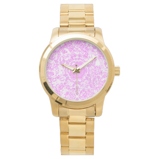 Pink and gold eWatch Watch (Front)