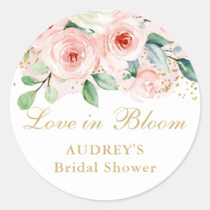 Pink and Gold Floral, Bloom Thank You Favour Tags