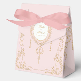 Pink and Gold French Antique Wedding Favour Box