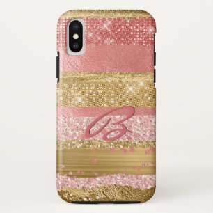Pink and Gold Glam  iPhone X Case