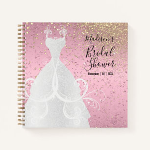 Pink and Gold Glitter  - Bridal Shower  Notebook