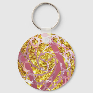 Pink and Gold Glitz Key Ring
