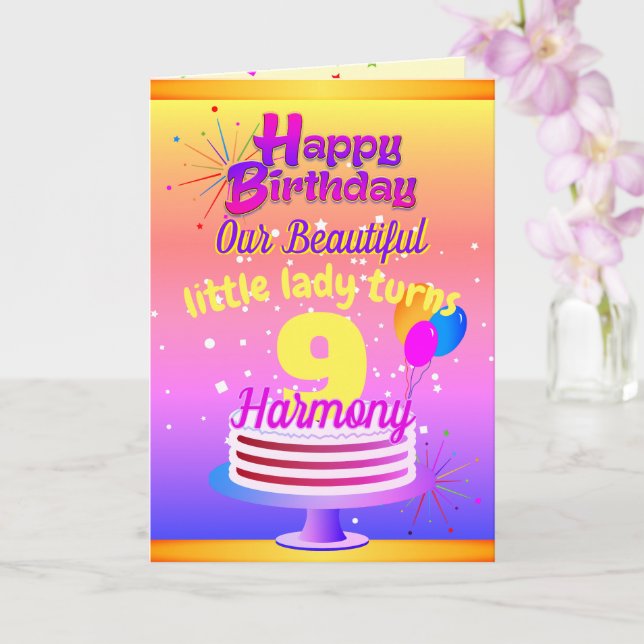 PINK and GOLD Happy Birthday | Editable Card (Orchid)