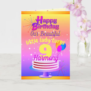 PINK and GOLD Happy Birthday   Editable Card
