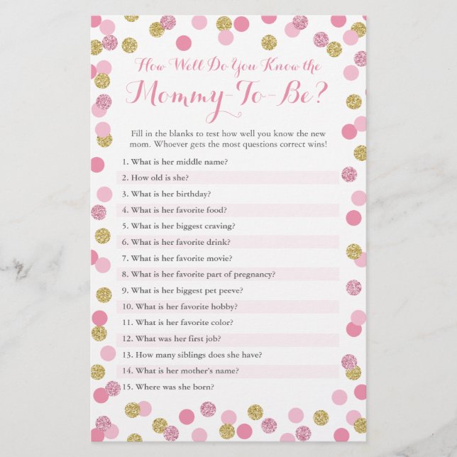 Pink and Gold How Well Do You Know The Mummy Quiz (Front)