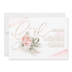 Pink and Gold Its A Girl Floral Boho Baby Shower