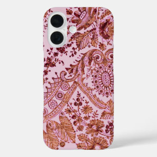 Pink And Gold Lace iPhone 16 Case